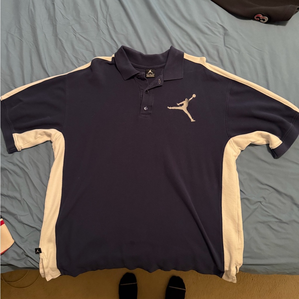 $30 Navy and White Jordan Polo in an XL